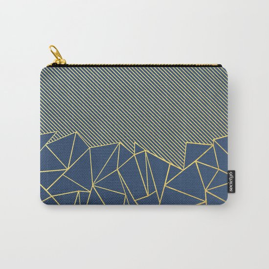 Ab Lines 45 Navy and Gold Carry-All Pouch