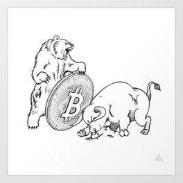 Bitcoin Art Print
