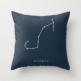 scorpio blue Throw Pillow