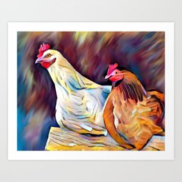Chickens Art Print
