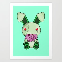 Zombie Bunny Art Print