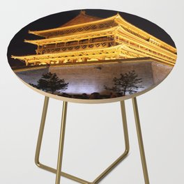 China Photography - Drum Tower Of Xi'an Lit Up In The Late Night Side Table