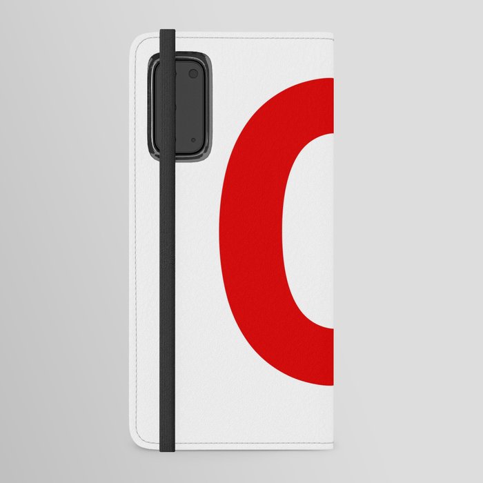 Letter Q (Red & White) Android Wallet Case