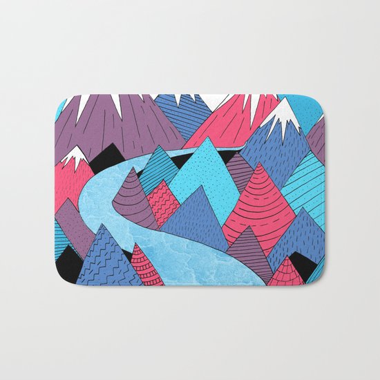 Blue Sky River Bath Mat