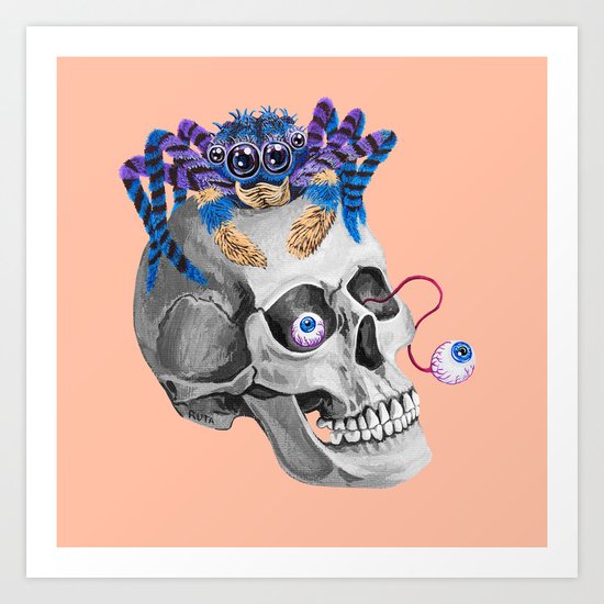 Skull Spider Art Print