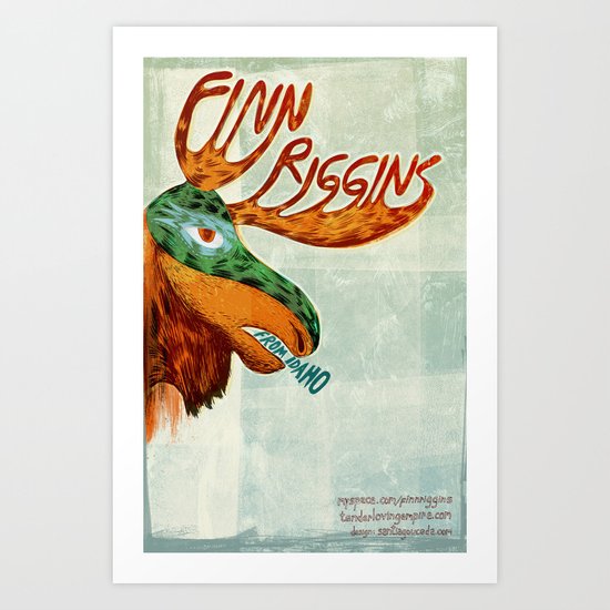 Finn Riggins gig poster Art Print