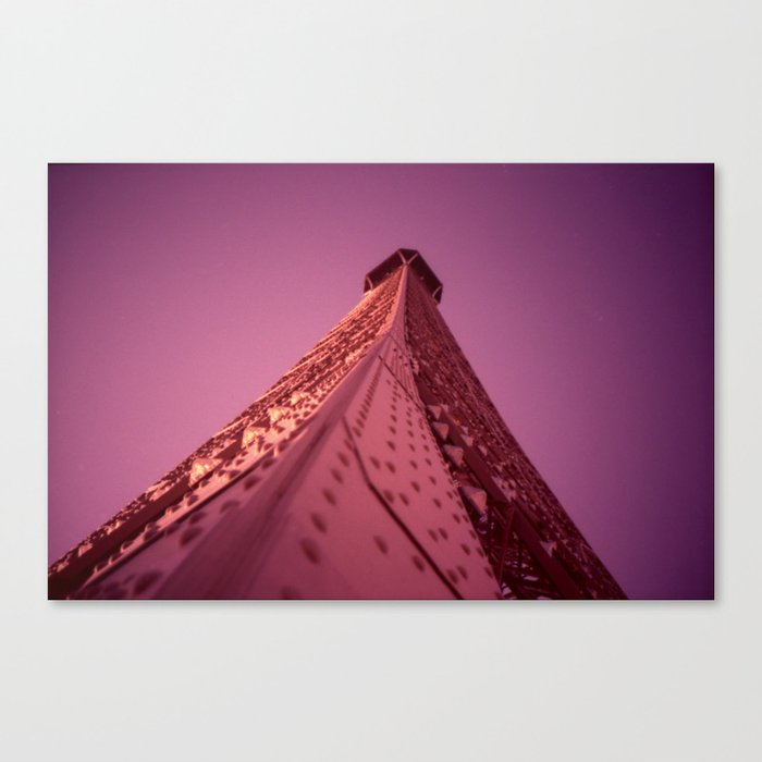 Purple Eiffel  Canvas Print
