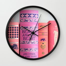 Shelfie in Pink Wall Clock
