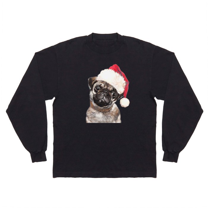 Christmas Pug Long Sleeve T Shirt