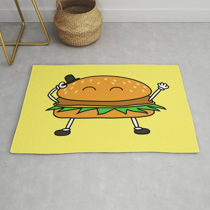 Burger with Hat Rug