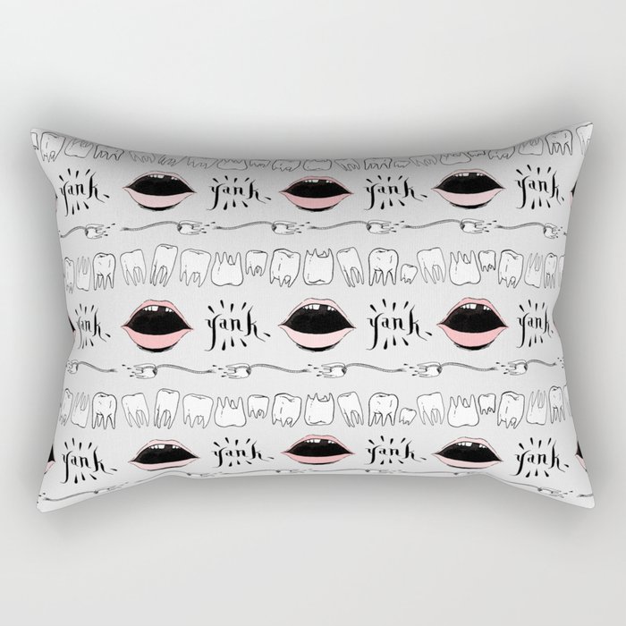 FEELING TOOTHY in colour Rectangular Pillow
