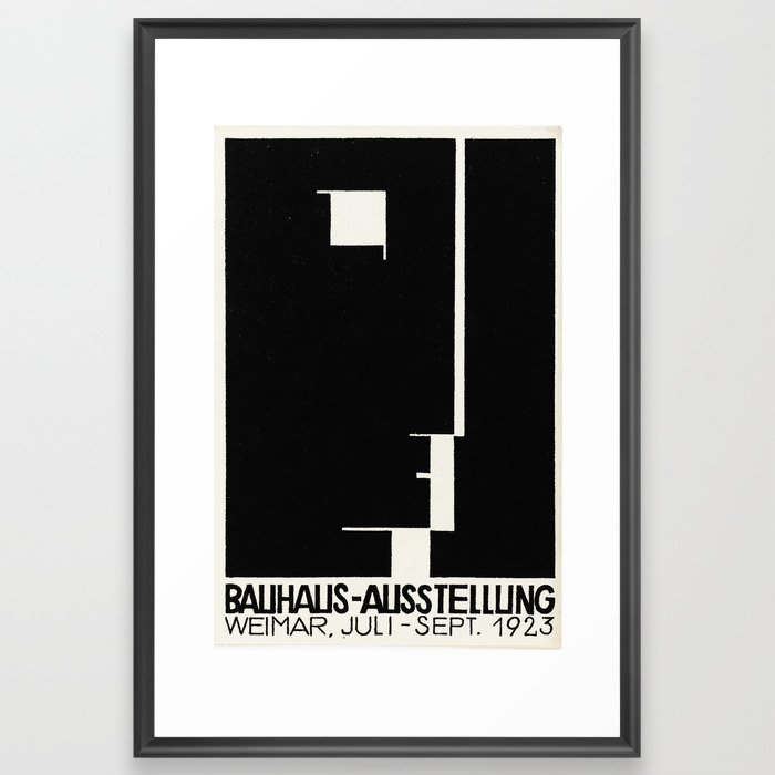 Herbert Bayer - Carte postale pour l’exposition Bauhaus, 1923 Framed Art Print