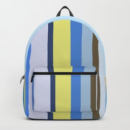 midnight blue and light blue colored stripes Backpack