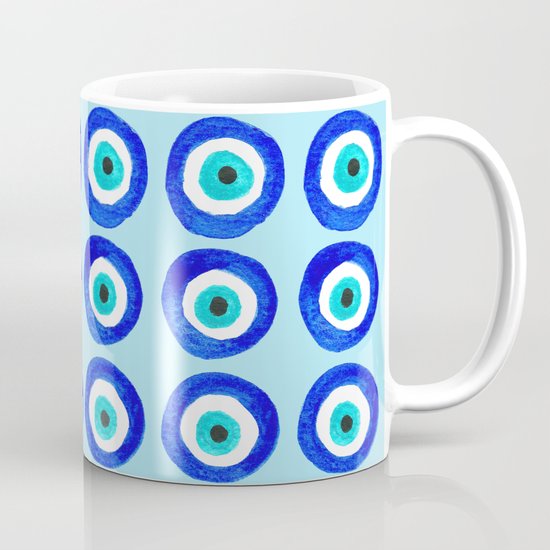Evil Eye Talisman - on turquoise Mug