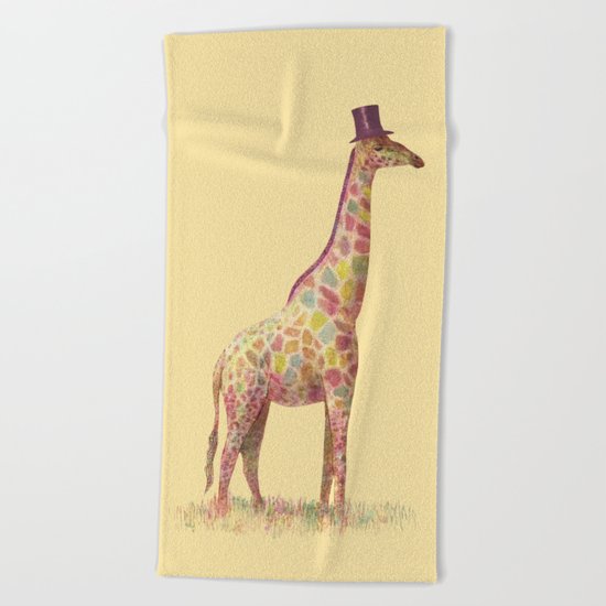 Fashionable Giraffe Beach Towel