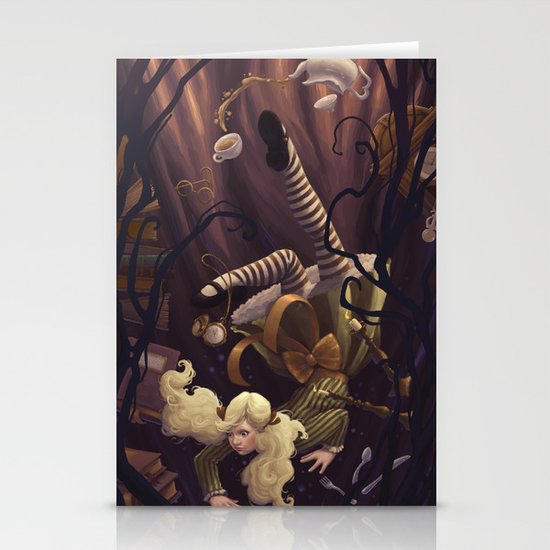 Alice Down the Rabbit Hole Stationery Cards