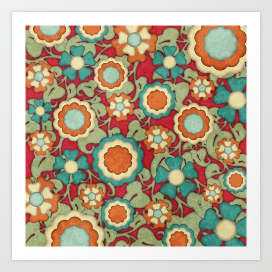 Autumn Floral Art Print