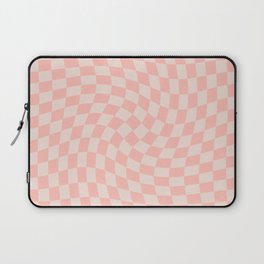 Check VII - Pink Twist — Checkerboard Print Laptop Sleeve