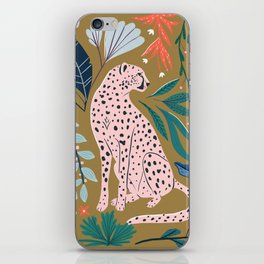 Modern cheetah jungle print iPhone Skin
