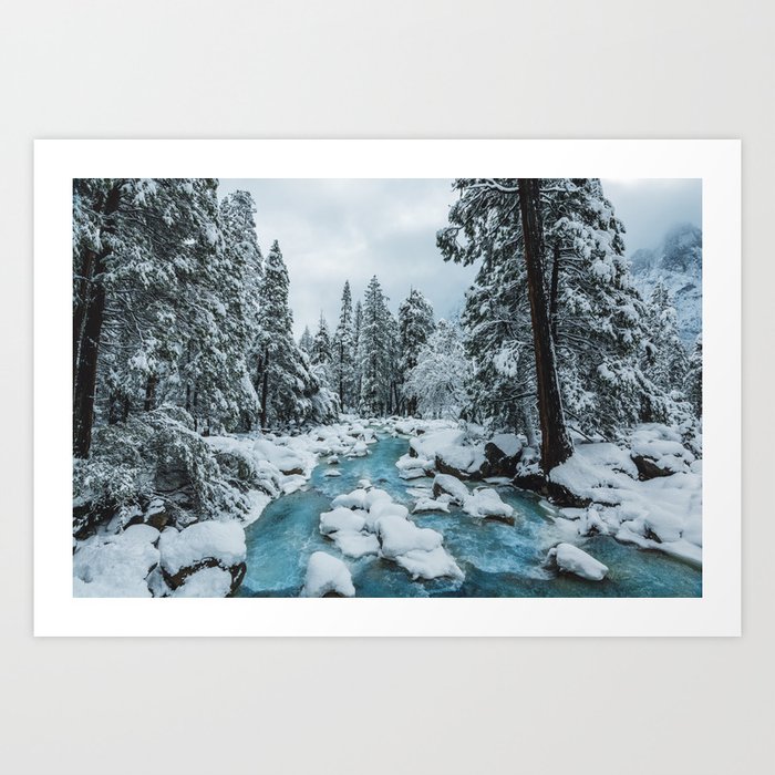 Blue Winter in Yosemite Art Print