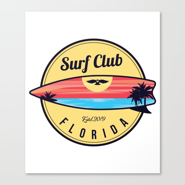 Florida surf beach Canvas Print