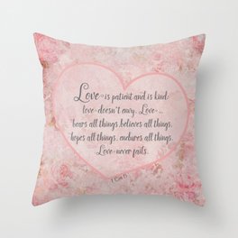 1 Cor 13 - Love is ... Throw Pillow