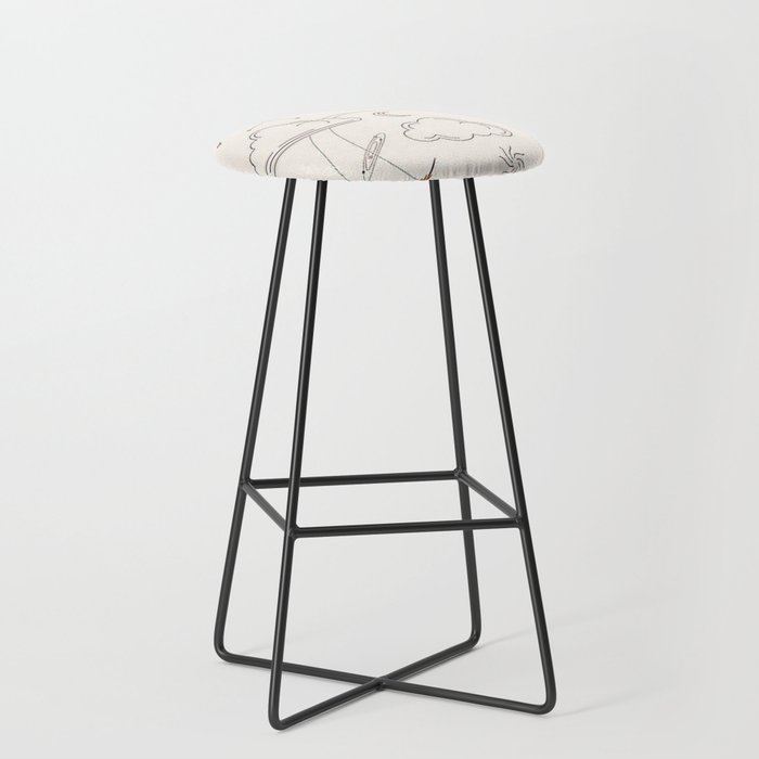 Galaxy Line Drawing Bar Stool