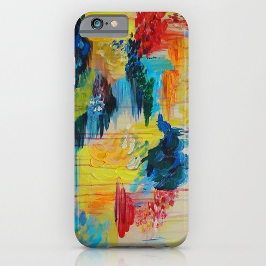 VANCOUVER RAIN - Stunning Rainbow Colorful Bold bright Rain Clouds Stormy Day Wow Abstract Painting iPhone & iPod Case