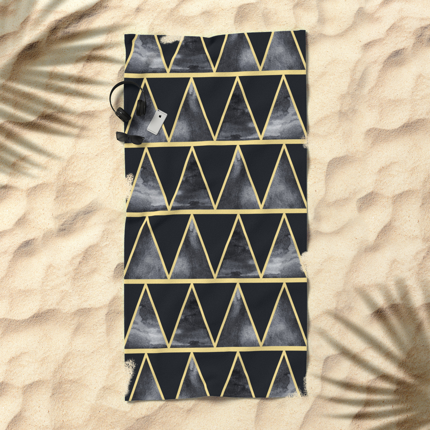 Abstract Dark Night Beach Towel By Absentisdesigns Society6