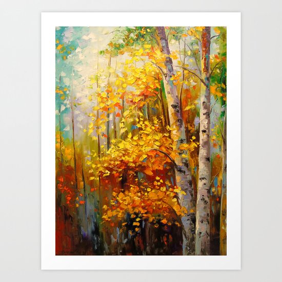 Birch trees Art Print