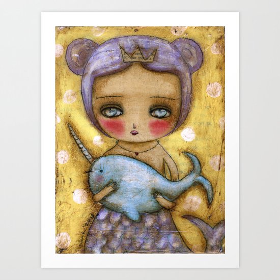 Narwhal Love Art Print