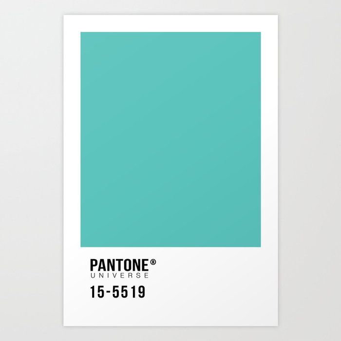 Pantone Turquoise Art Print.