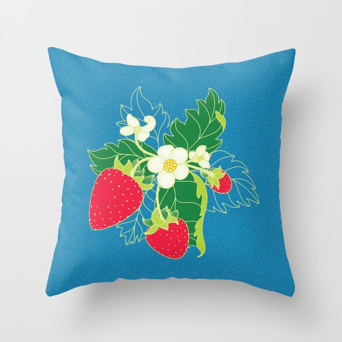 Strawberry Throw Pillow