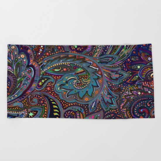 Magic Paisley Pattern Beach Towel