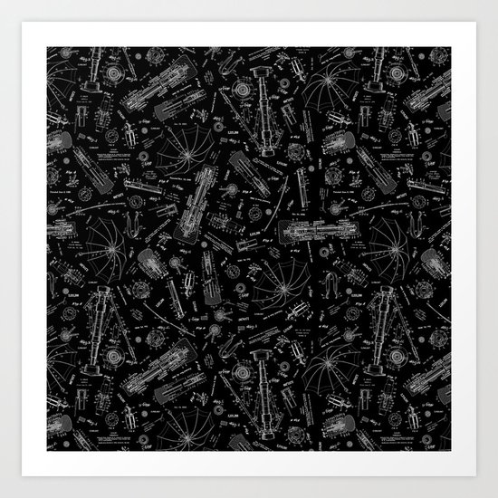 Parasol Charcoal Art Print