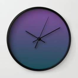 Purple and teal ombre Wall Clock