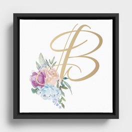 Letter B Framed Canvas