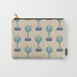 Saguaro cactus in a basket planter Carry-All Pouch