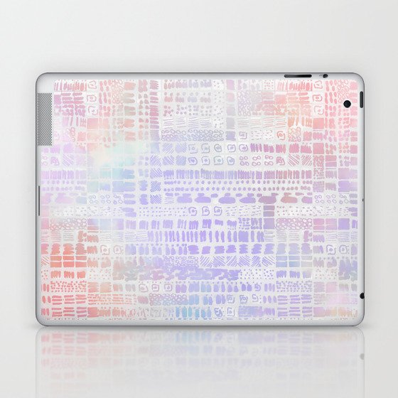 pastel cloudy sky ink marks hand-drawn collection Laptop & iPad Skin