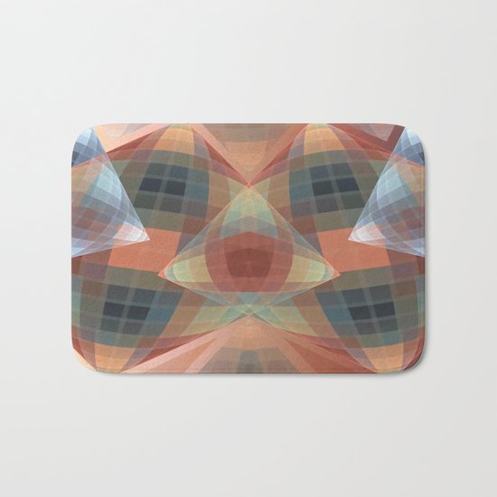 Diamonds and patterns, trendy geometric abstract Bath Mat