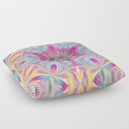 Flower Of Life Mandala (Rainbow Delight) Floor Pillow