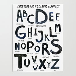 Emotional alphabet Poster
