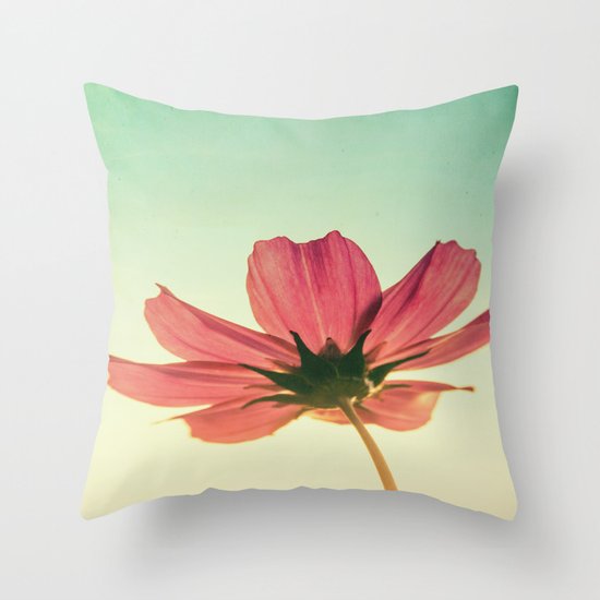 Vintage Airy Cosmos Throw Pillow