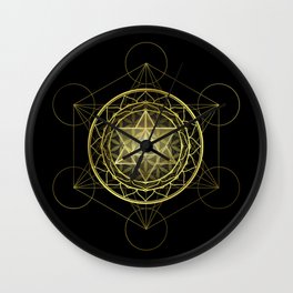 Merkaba Star Mandala Sacred Geometry Wall Clock