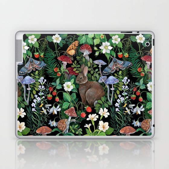 Rabbit and Strawberry Garden Laptop & iPad Skin