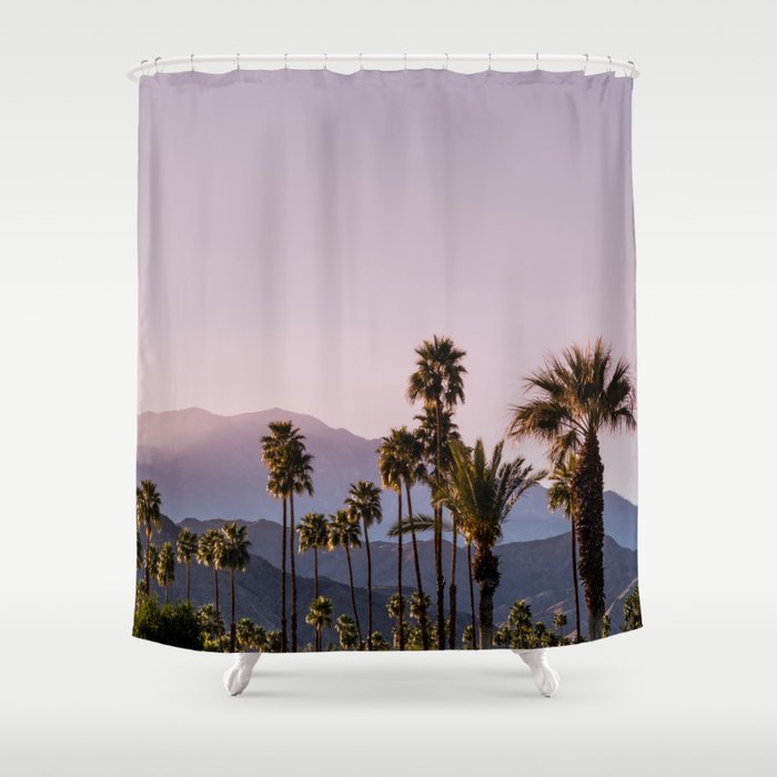 California Pink Sky Shower Curtain