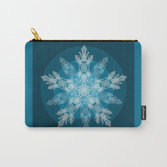 1 Blue Snowflake Carry-All Pouch