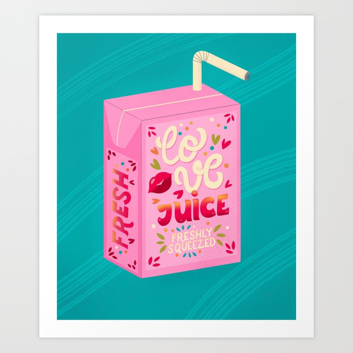 Love Juice Box Art Print