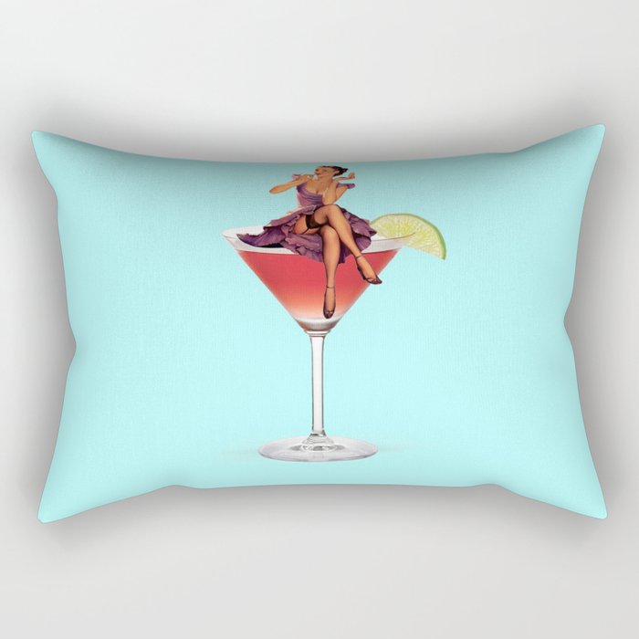 cosmopolitan cutie 3 turquoise Rectangular Pillow