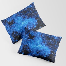gALAXy Midnight Blue Stars Pillow Sham